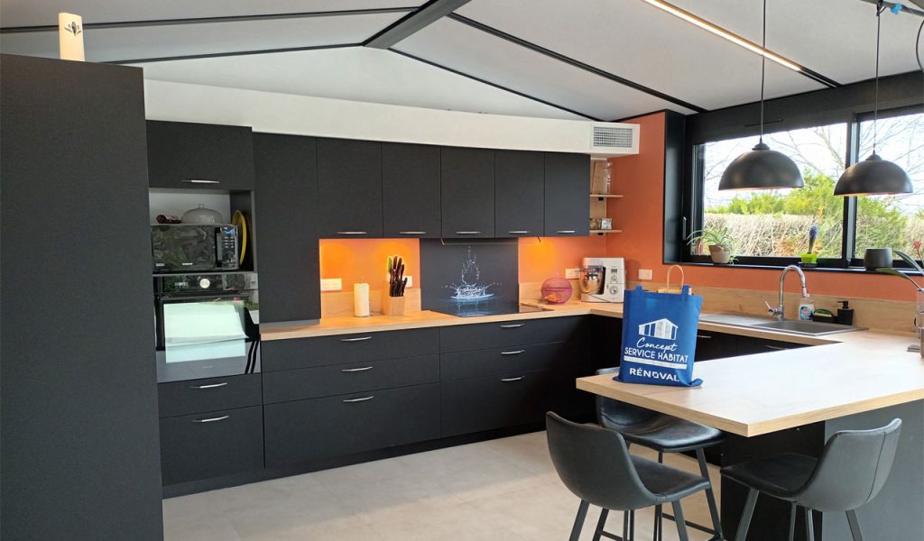 Véranda cuisine à Saint-Martin-le-Beau (37) Concept Service Habitat